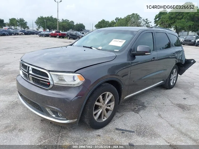 1C4RDHDG6EC326652 2014 Dodge Durango Limited