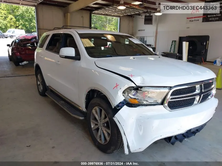 2014 Dodge Durango Limited VIN: 1C4RDHDG3EC443363 Lot: 39976936