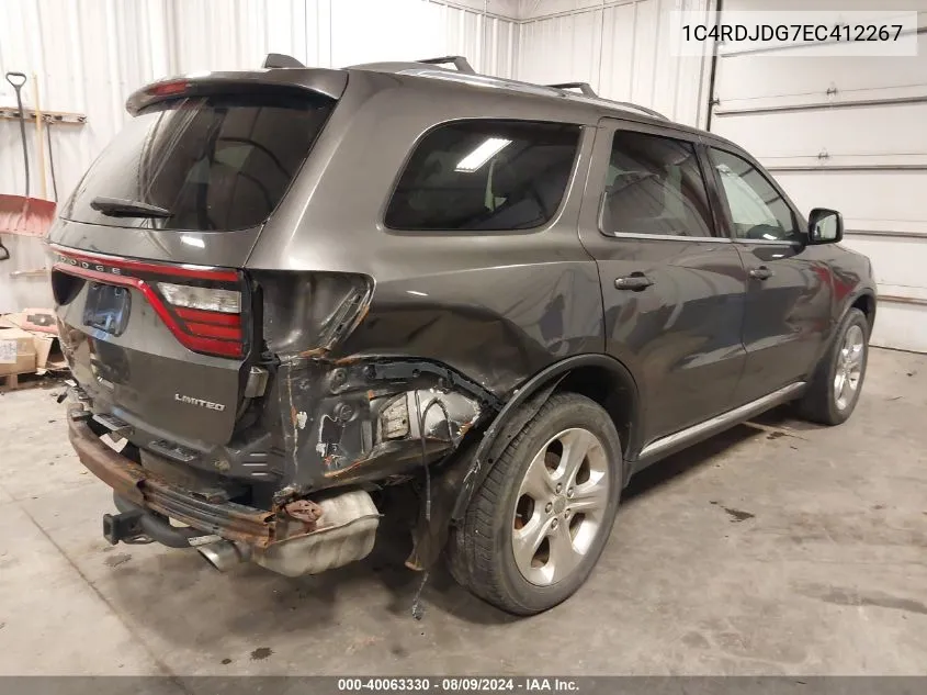 1C4RDJDG7EC412267 2014 Dodge Durango Limited