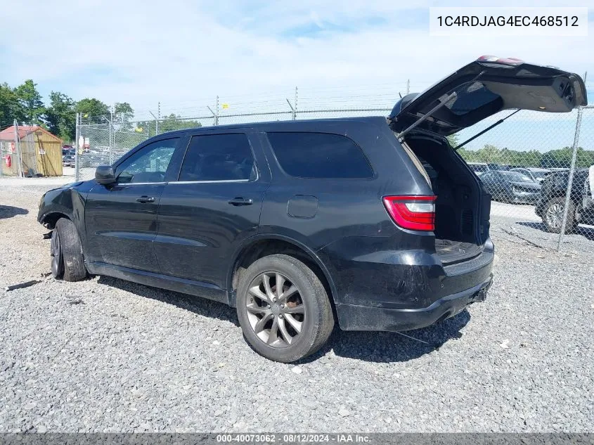 1C4RDJAG4EC468512 2014 Dodge Durango Sxt