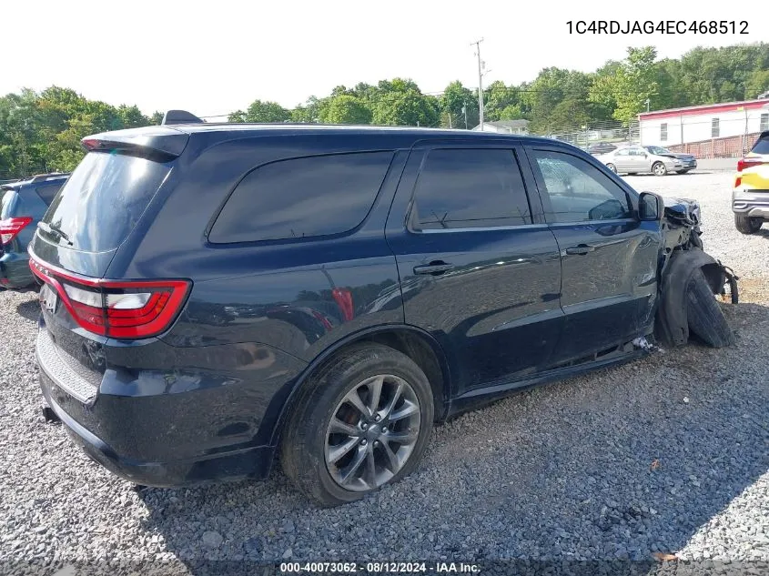 1C4RDJAG4EC468512 2014 Dodge Durango Sxt