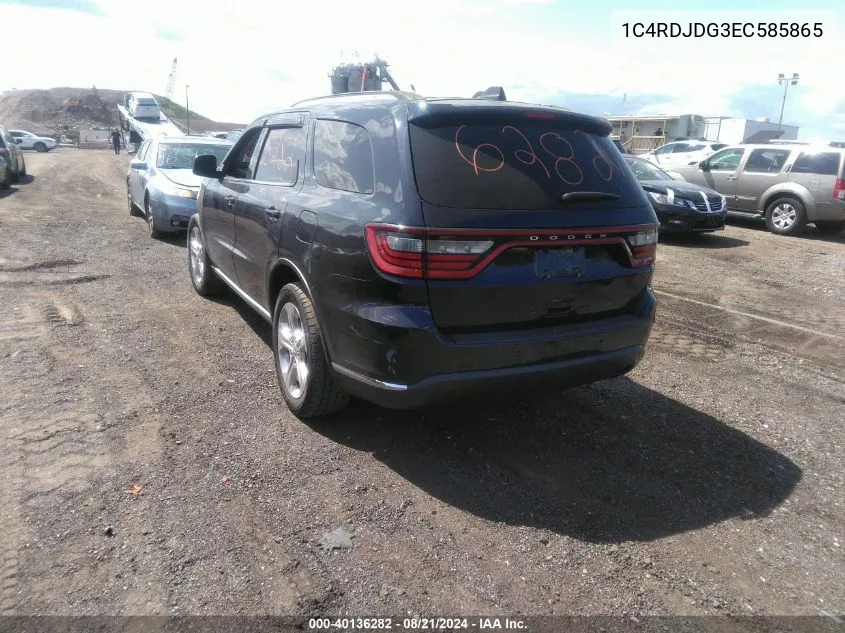 1C4RDJDG3EC585865 2014 Dodge Durango Limited