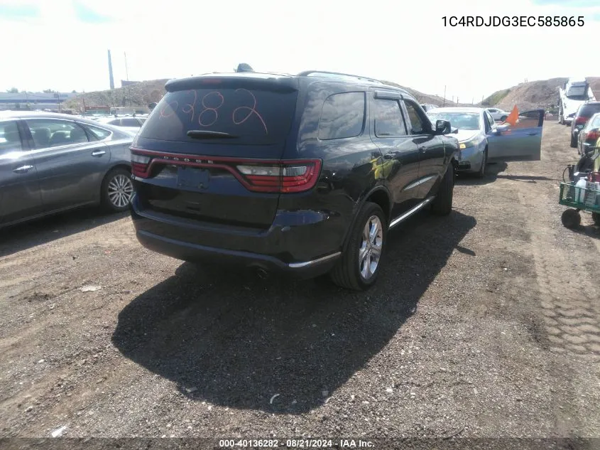 1C4RDJDG3EC585865 2014 Dodge Durango Limited