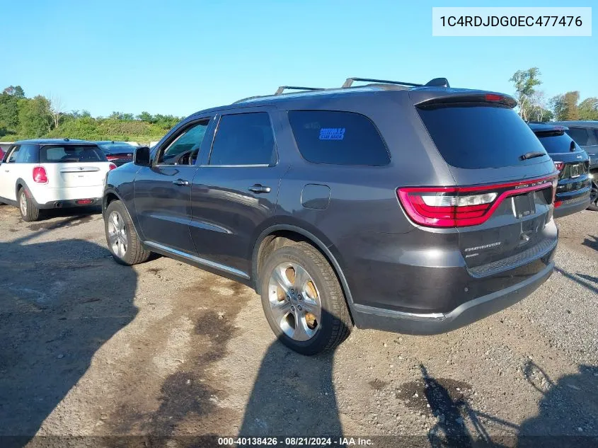 1C4RDJDG0EC477476 2014 Dodge Durango Limited