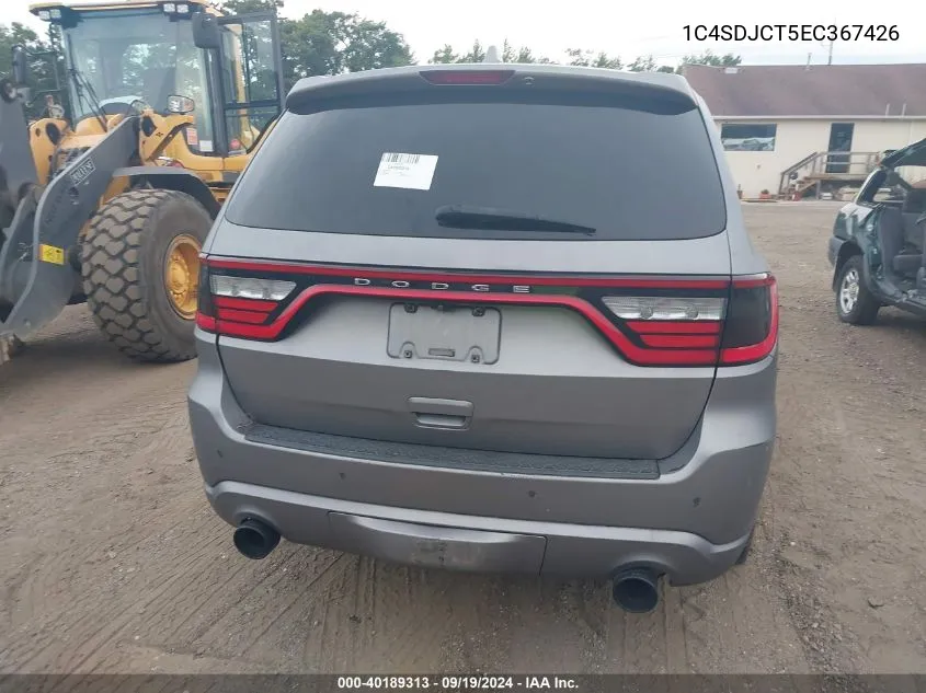 2014 Dodge Durango R/T VIN: 1C4SDJCT5EC367426 Lot: 40189313