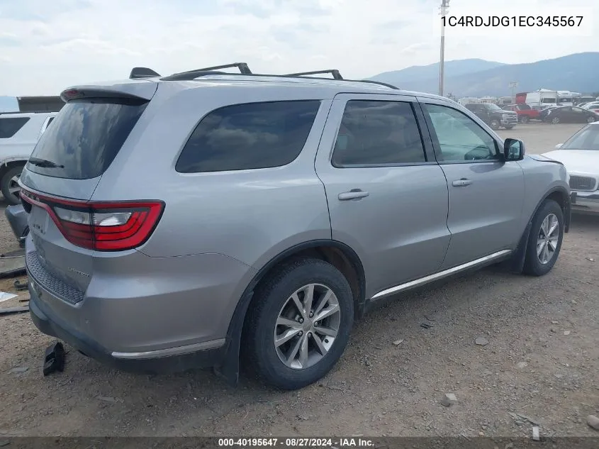 1C4RDJDG1EC345567 2014 Dodge Durango Limited