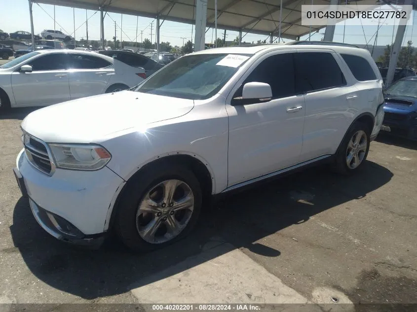 2014 Dodge Durango Limited VIN: 01C4SDHDT8EC27782 Lot: 40202201