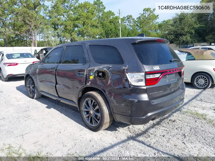 2014 Dodge Durango Sxt VIN: 1C4RDHAG8EC590606 Lot: 40204999