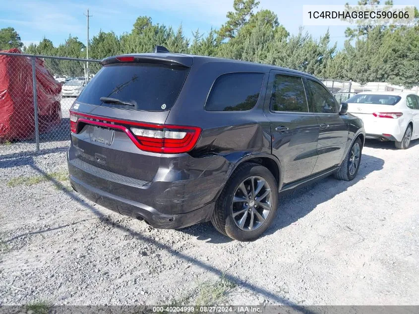 2014 Dodge Durango Sxt VIN: 1C4RDHAG8EC590606 Lot: 40204999