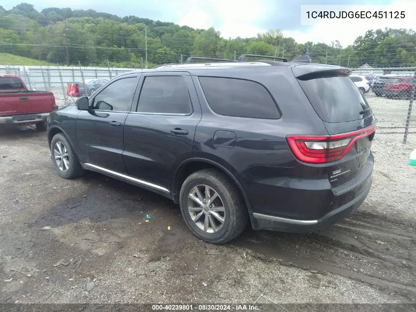 1C4RDJDG6EC451125 2014 Dodge Durango Limited