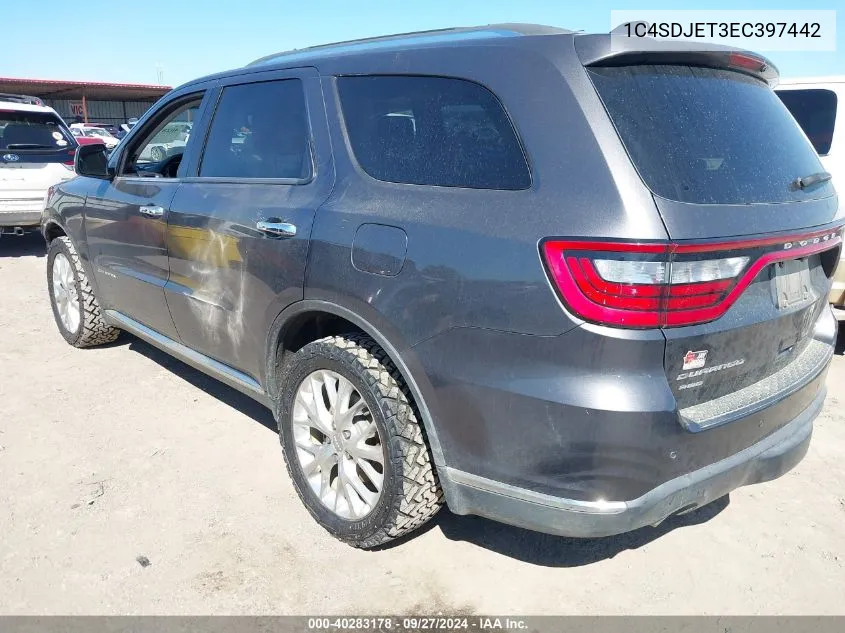 2014 Dodge Durango Citadel VIN: 1C4SDJET3EC397442 Lot: 40283178