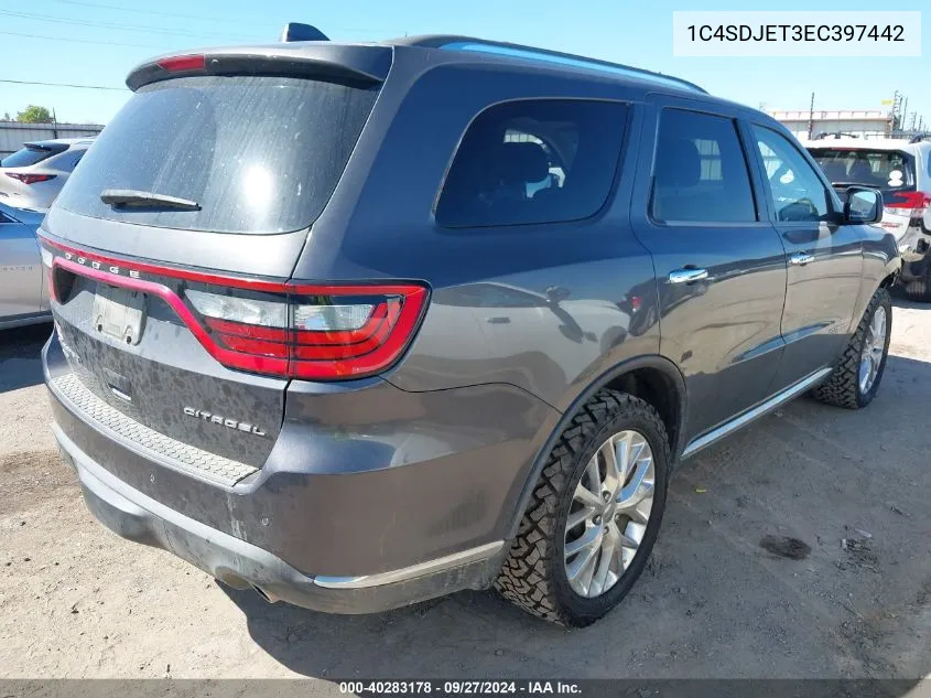 2014 Dodge Durango Citadel VIN: 1C4SDJET3EC397442 Lot: 40283178