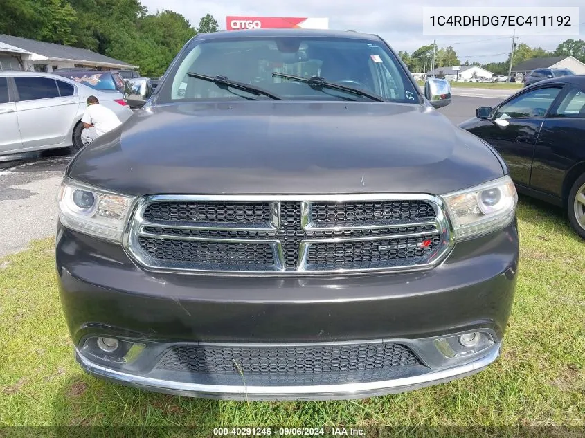 2014 Dodge Durango VIN: 1C4RDHDG7EC411192 Lot: 40291246