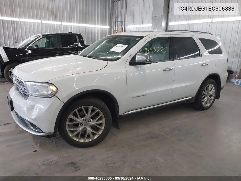 2014 Dodge Durango Citadel VIN: 1C4RDJEG1EC306833 Lot: 40293305