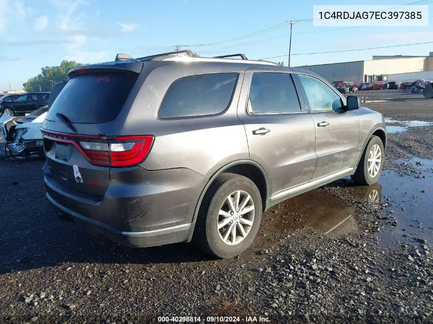 1C4RDJAG7EC397385 2014 Dodge Durango Sxt