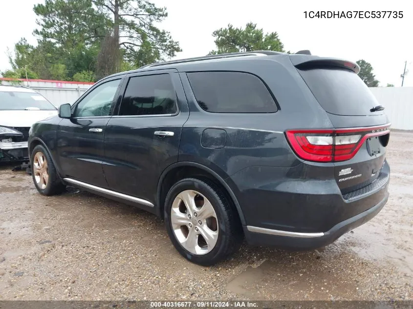 2014 Dodge Durango Sxt VIN: 1C4RDHAG7EC537735 Lot: 40316677