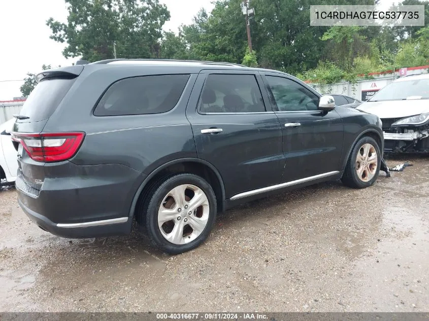 2014 Dodge Durango Sxt VIN: 1C4RDHAG7EC537735 Lot: 40316677