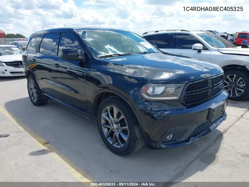 2014 Dodge Durango Sxt VIN: 1C4RDHAG8EC405325 Lot: 40326833