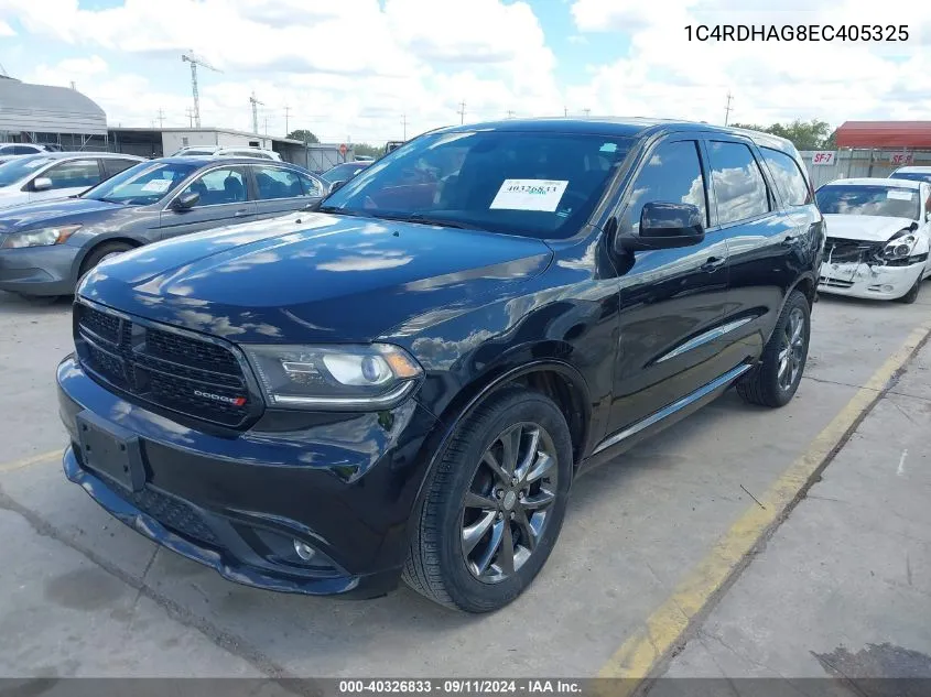 2014 Dodge Durango Sxt VIN: 1C4RDHAG8EC405325 Lot: 40326833