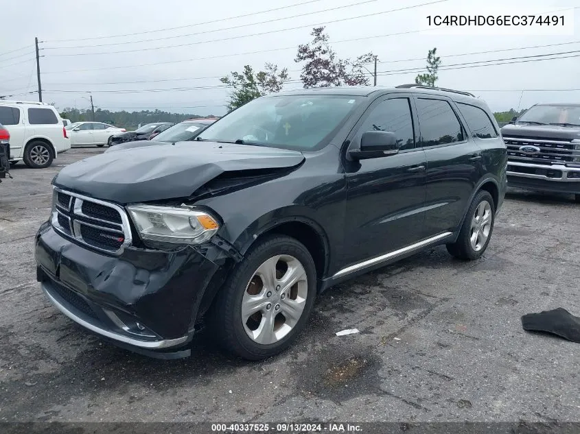 1C4RDHDG6EC374491 2014 Dodge Durango Limited