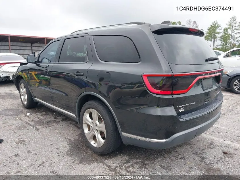 1C4RDHDG6EC374491 2014 Dodge Durango Limited