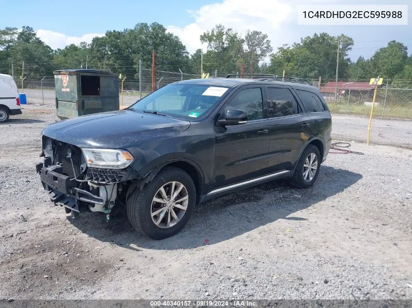 2014 Dodge Durango Limited VIN: 1C4RDHDG2EC595988 Lot: 40340157