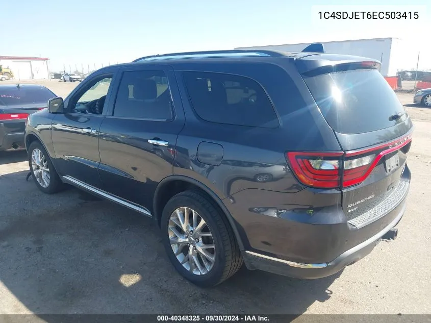 2014 Dodge Durango Citadel VIN: 1C4SDJET6EC503415 Lot: 40348325