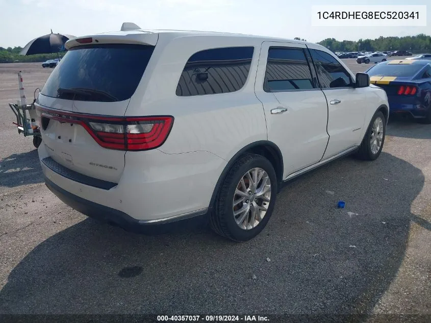 1C4RDHEG8EC520341 2014 Dodge Durango Citadel