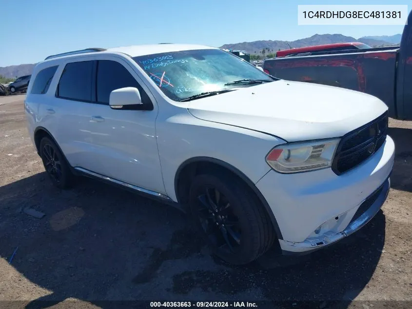 1C4RDHDG8EC481381 2014 Dodge Durango Limited