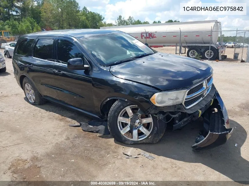 2014 Dodge Durango Sxt VIN: 1C4RDHAG6EC975842 Lot: 40382659