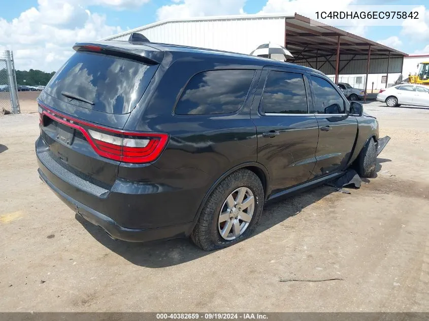 2014 Dodge Durango Sxt VIN: 1C4RDHAG6EC975842 Lot: 40382659