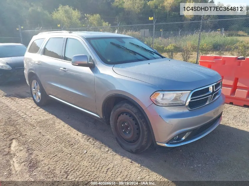 1C4SDHDT7EC364812 2014 Dodge Durango Limited