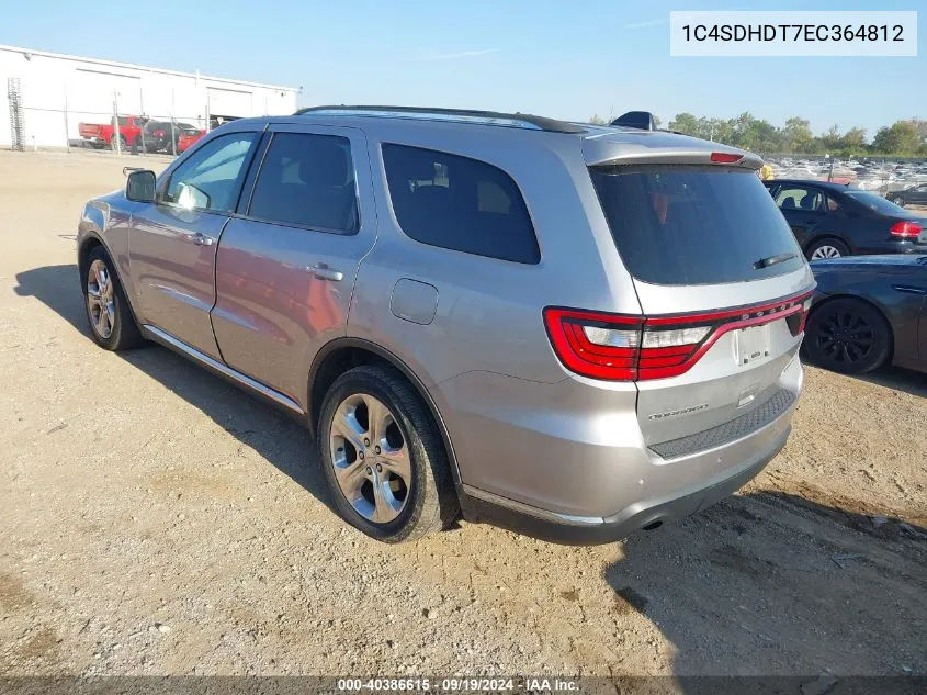 1C4SDHDT7EC364812 2014 Dodge Durango Limited