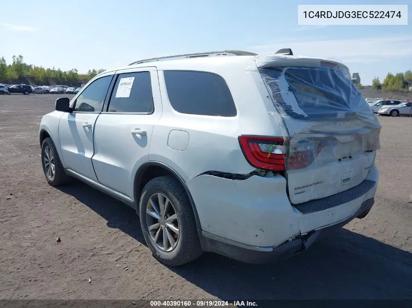 1C4RDJDG3EC522474 2014 Dodge Durango Limited