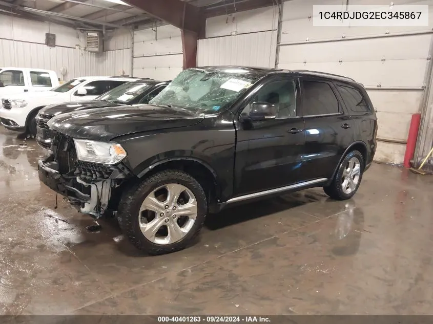 1C4RDJDG2EC345867 2014 Dodge Durango Limited