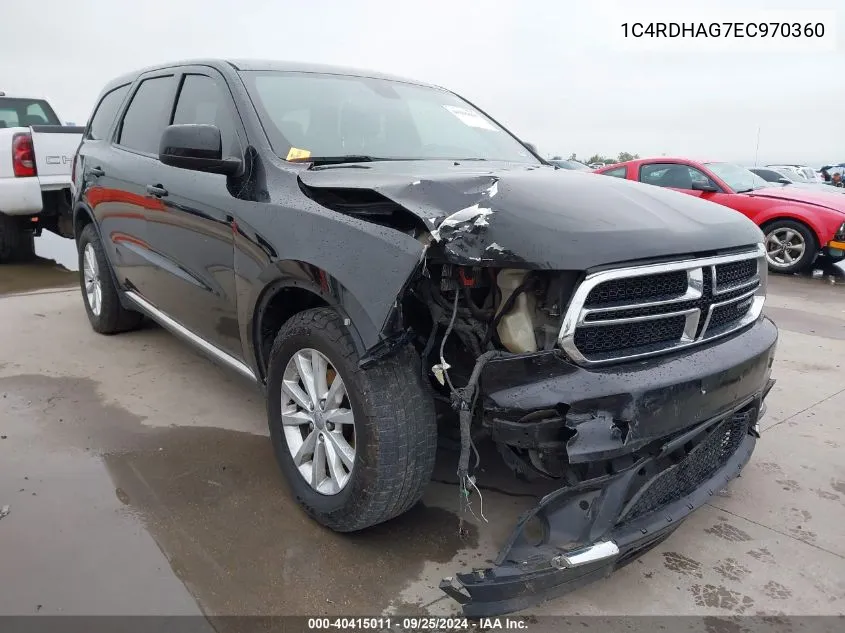 1C4RDHAG7EC970360 2014 Dodge Durango Sxt