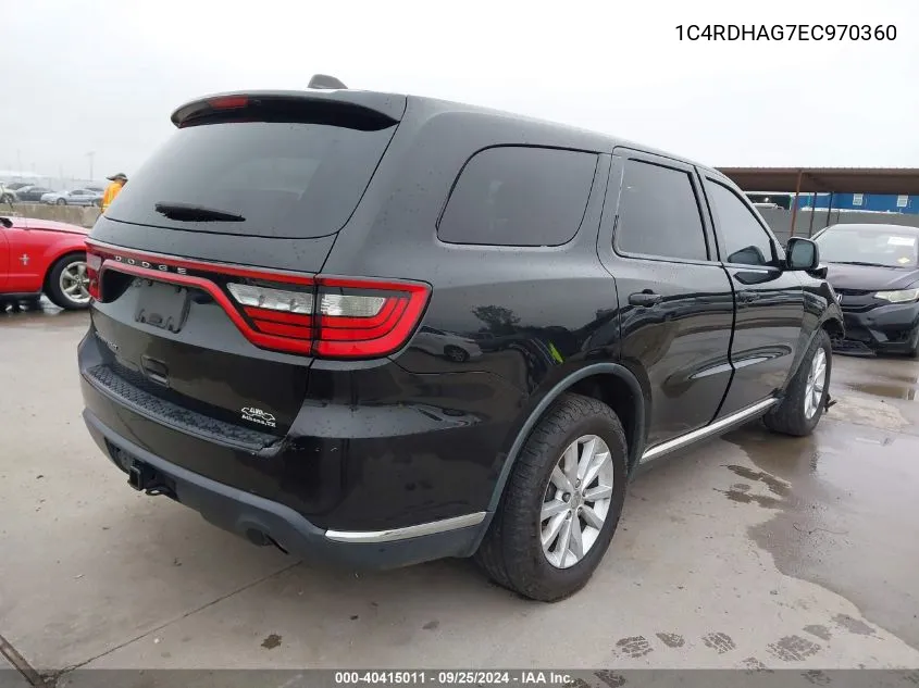 1C4RDHAG7EC970360 2014 Dodge Durango Sxt