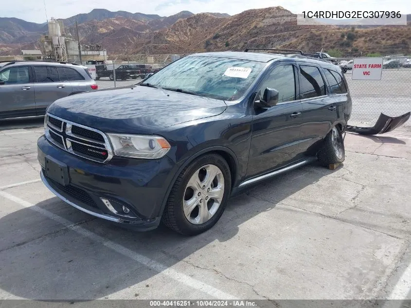 1C4RDHDG2EC307936 2014 Dodge Durango Limited