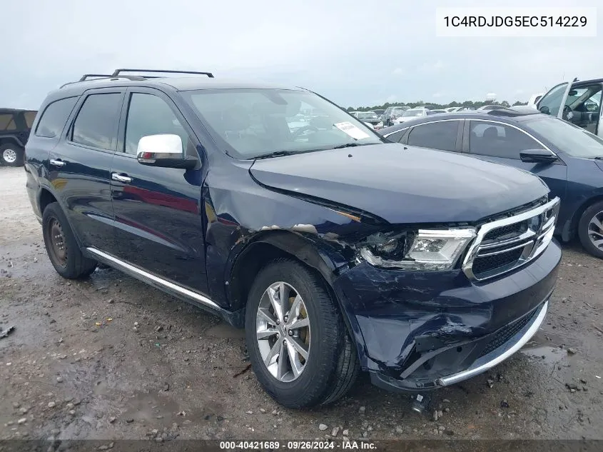 1C4RDJDG5EC514229 2014 Dodge Durango Limited