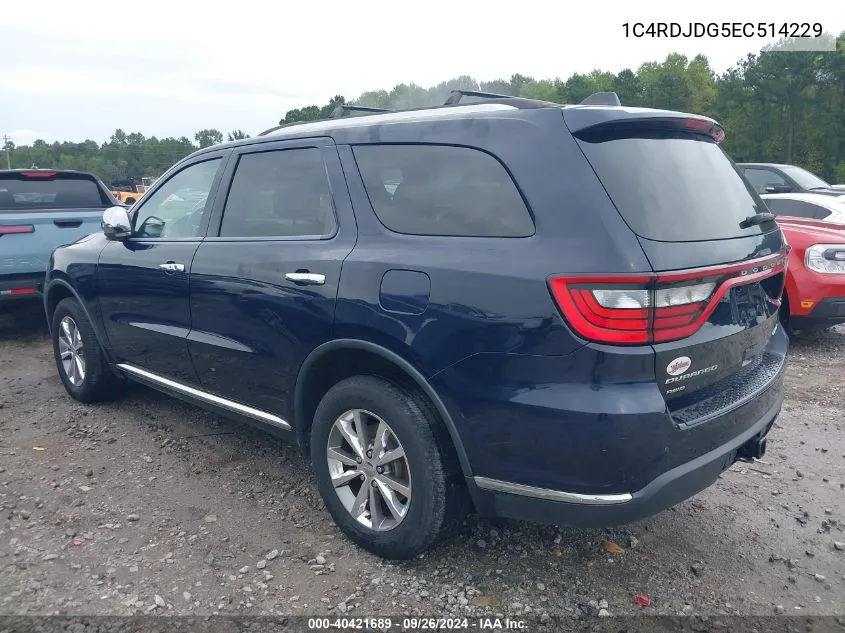 1C4RDJDG5EC514229 2014 Dodge Durango Limited