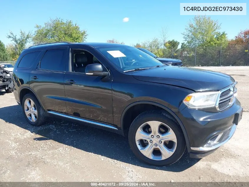 2014 Dodge Durango Limited VIN: 1C4RDJDG2EC973430 Lot: 40431072