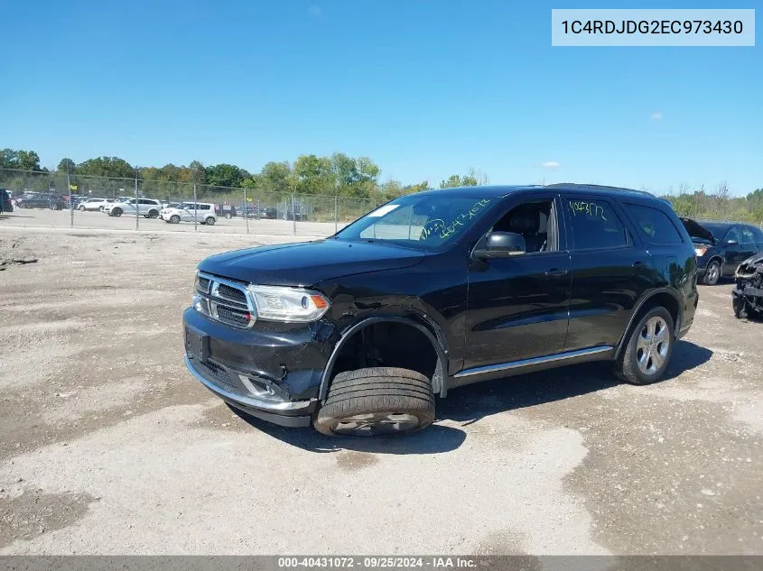 1C4RDJDG2EC973430 2014 Dodge Durango Limited