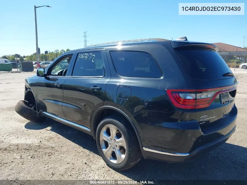 2014 Dodge Durango Limited VIN: 1C4RDJDG2EC973430 Lot: 40431072