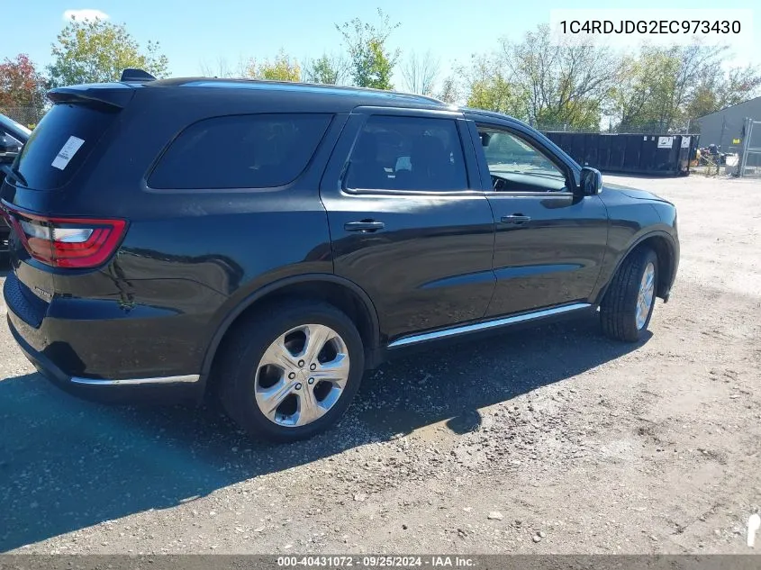 2014 Dodge Durango Limited VIN: 1C4RDJDG2EC973430 Lot: 40431072