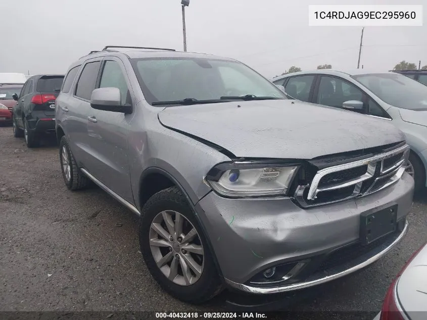 2014 Dodge Durango Sxt VIN: 1C4RDJAG9EC295960 Lot: 40432418