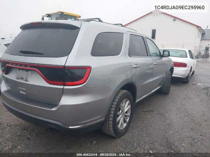 1C4RDJAG9EC295960 2014 Dodge Durango Sxt