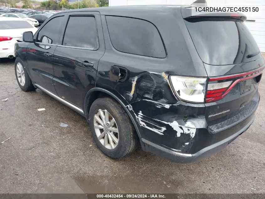 1C4RDHAG7EC455150 2014 Dodge Durango Sxt