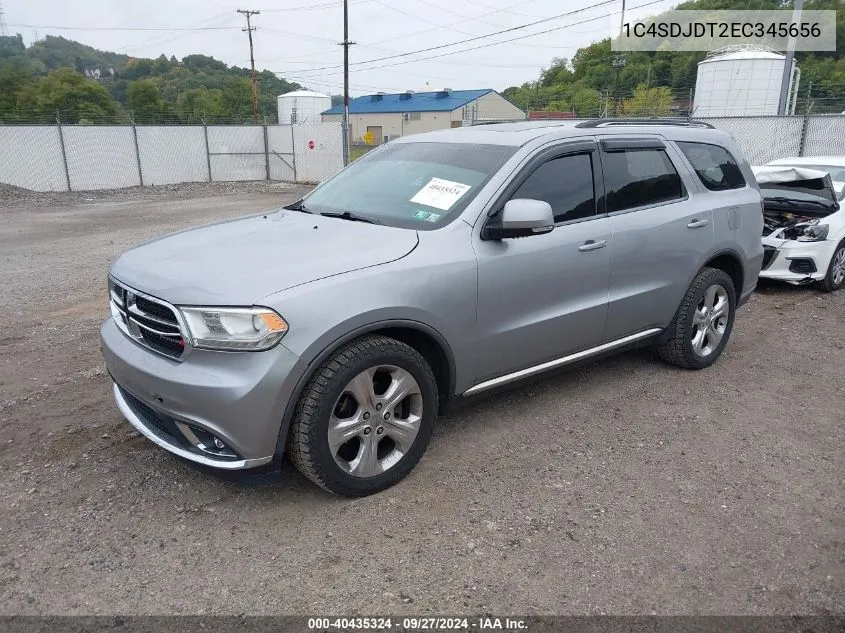 2014 Dodge Durango Limited VIN: 1C4SDJDT2EC345656 Lot: 40435324