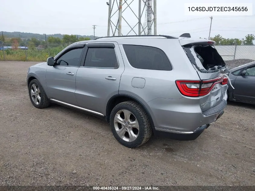 2014 Dodge Durango Limited VIN: 1C4SDJDT2EC345656 Lot: 40435324