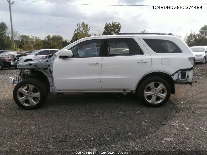 2014 Dodge Durango Limited VIN: 1C4RDHDG8EC374489 Lot: 40449717